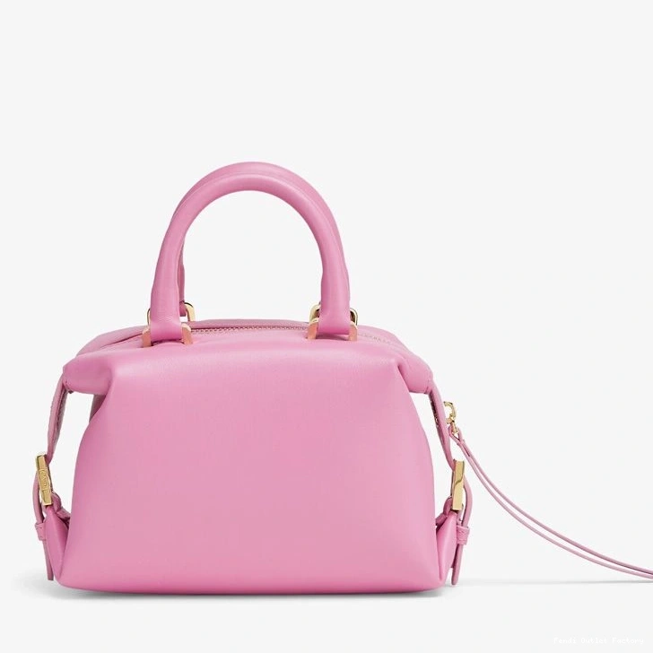Cheap HOT Nappa Pink Mini Leather Fendi Cube In Bag FF 0809